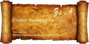 Zsebe Annabella névjegykártya